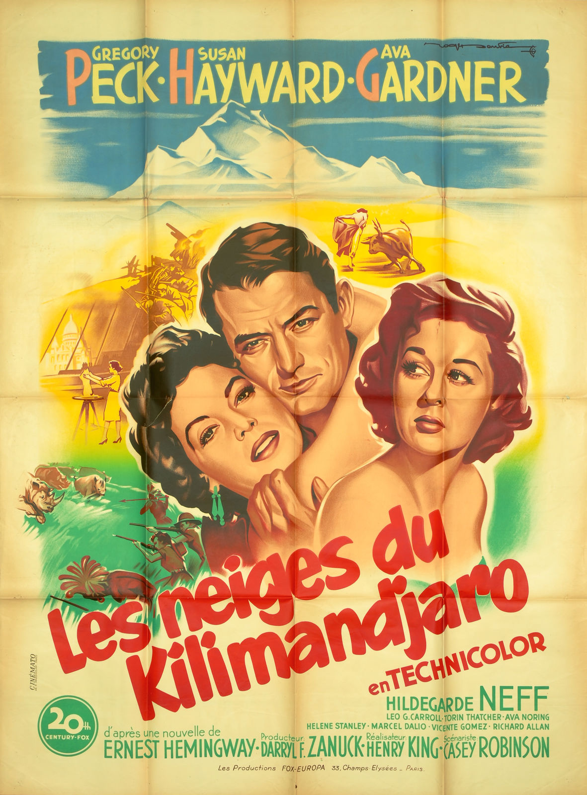 Film Les Neiges Du Kilimandjaro 1952 Le Chant de Bernadette | Affiche-Cine