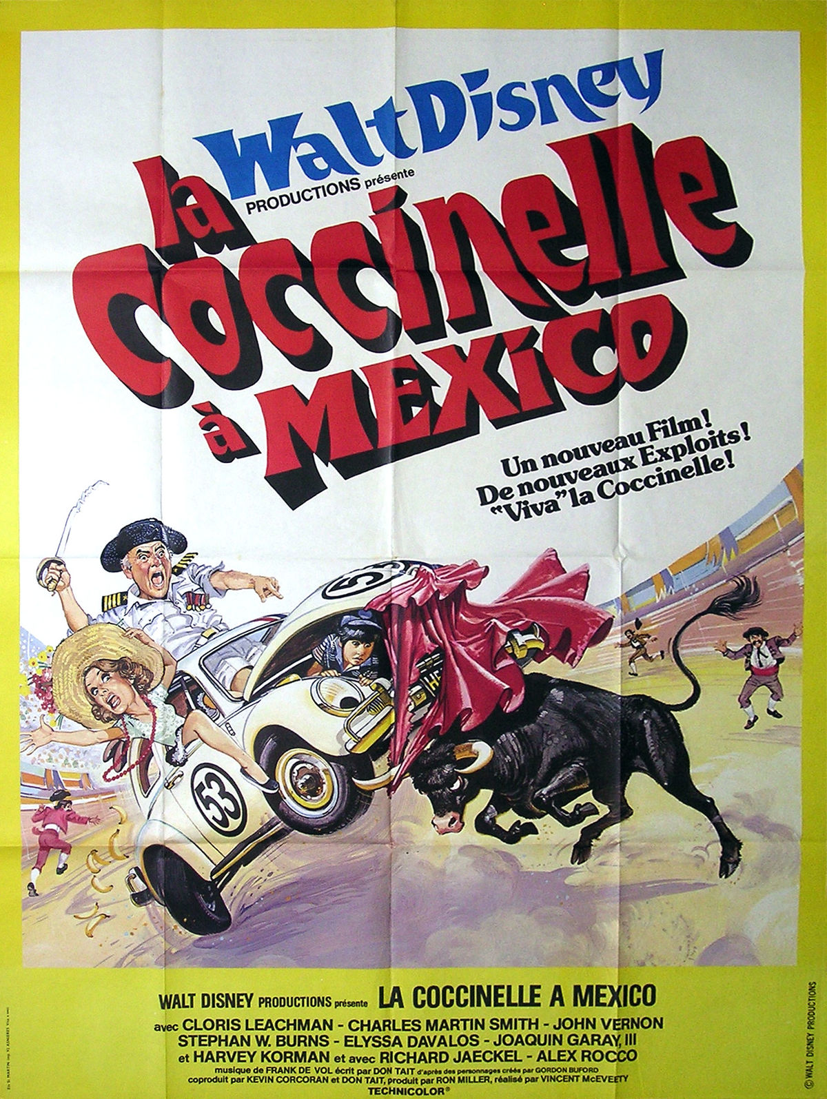 Affiche Originale Coccinelle Vers 1965/1970 - Style Rétro, Décoration Vintage