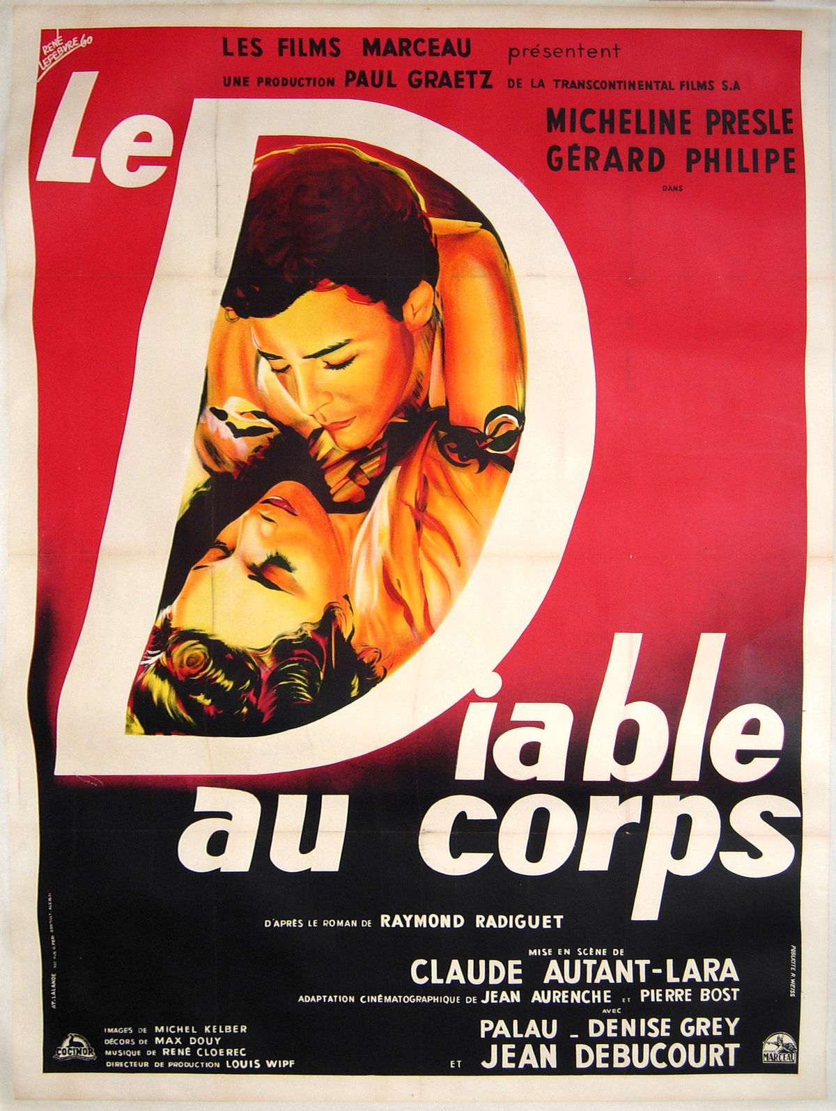 Le Diable au corps AfficheCine Le Diable au corps AfficheCine